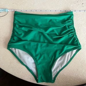 CUPSHE Green High Waisted Bikini Bottom - size SMALL